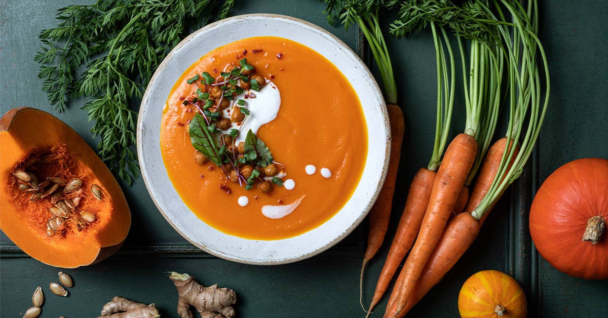 سوپ هویج و کدو حلوایی، یک غذای خوب برای روماتیسم