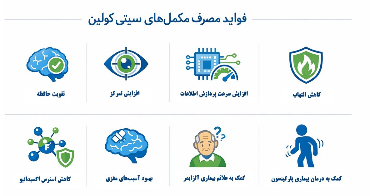 فواید مصرف سیتی کولین برای حافظه و مغز