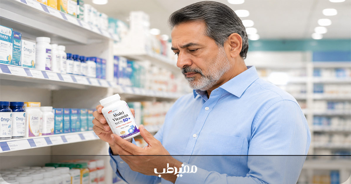 مولتی ویتامین اس تی پی فارما برای مردان بالای ۵۰ سال