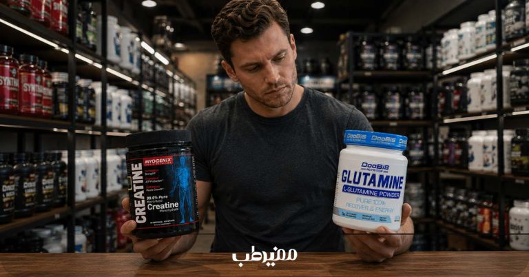 مقایسه گلوتامین و کراتین برای عضلهسازی و افزایش قدرت