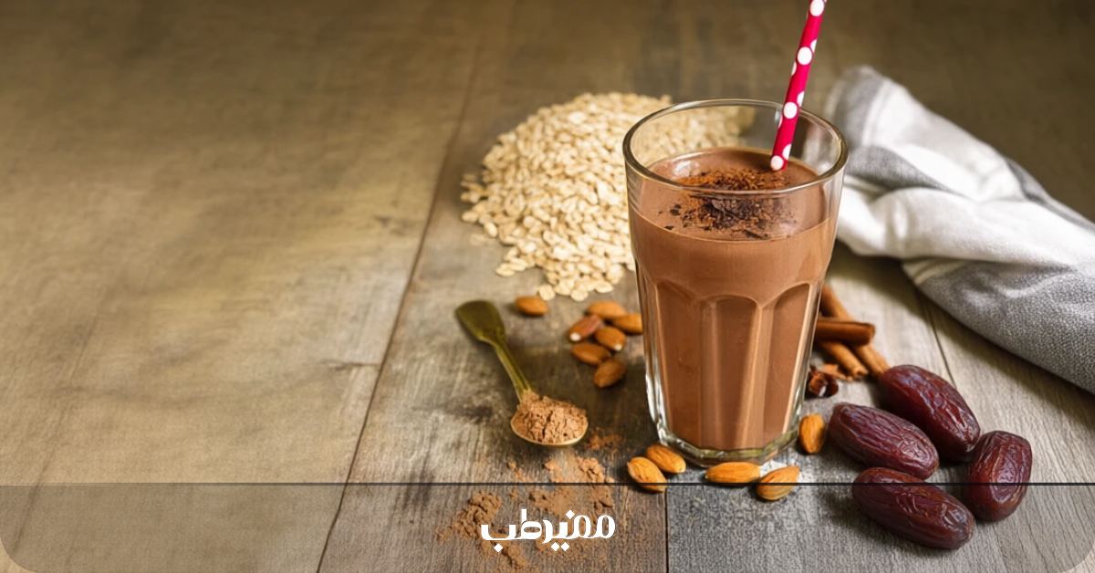 تهیه گینر خانگی با خرما و مغزها